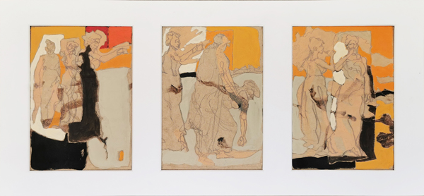 attitudes IV - 53x26 - tempera